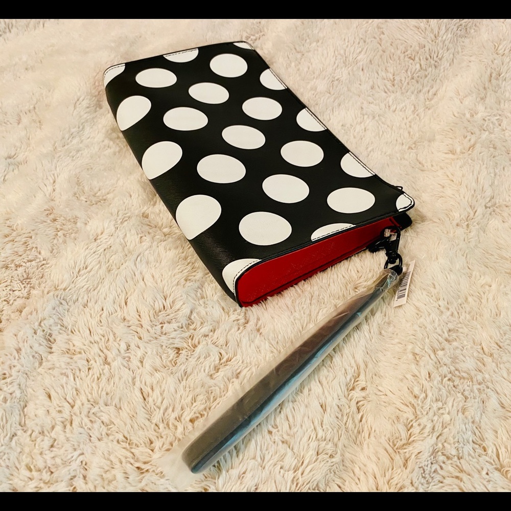 NWT Polka dot clutch by Sephora Rouge